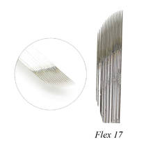 Semi-Permanent Double Line Needles Manual Pen Blades Bevel 17Pins Microblading Permanent Makeup Eyebrow Tattoo 3D Embroidery 2024 - buy cheap