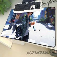 XGZ Anime Grande Tamanho Preto Mouse Pad Bloqueio Side Sidewalk Menina Laptop PC Esteira de Tabela Impertinente Gato Impressão De Borracha Não -deslizamento Universal 2024 - compre barato