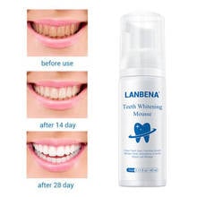 LANBENA Teeth Whitening Mousse Toothpaste Oral Hygiene Remove Stains Plaque Teeth Cleaning Tooth White Tool Hot Sale 2024 - buy cheap