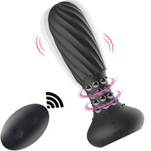 Massageador de próstata, vibrador anal à prova d'água, estimulador de próstata de silicone com controle remoto sem fio, brinquedos sexuais para mulheres 2024 - compre barato