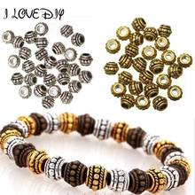 100pcs Big Hole Tibetan Silver Spacer Beads For Needlework Round Wheel Metal Spacer Beads Supply Charm for Jewelry Making 8x6mm 2024 - buy cheap