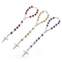 QIGO Religious Pray Jewelry Jesus Cross Pearl Rosary Braclet For Men Women 2024 - buy cheap