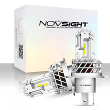 Novsight fanless h1 h4 h7 h11 carro conduziu a lâmpada do farol 6000k lâmpadas led 9005/hb3 9006/hb4 auto luzes led carro farol kit 2024 - compre barato