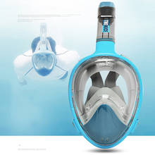 Máscara de mergulho dobrável para adultos, snorkel de rosto inteiro antiembaçante, equipamento de mergulho com respirador para natação 2024 - compre barato