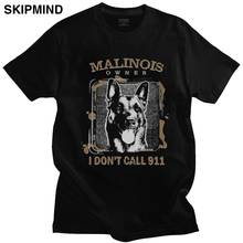 Vintage Belgian Shepherd Malinois T Shirt Men Pre-shrunk Cotton Mechelaar T-shirt Sleeved Dog Lover Tee Tops Clothing Gift Idea 2024 - buy cheap