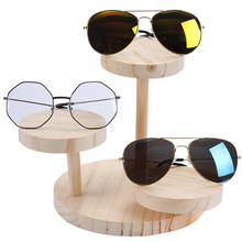 Estante de exhibición de gafas de sol, soporte de Base de madera, 3 plataformas 2024 - compra barato