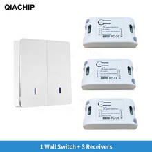 QIACHIP 433Mhz Wireless Remote Control Switch AC 110V 220V 1CH Relay Receiver + Wall Panel Transmitter 433 MHz RF Remote Control 2024 - buy cheap