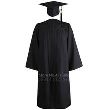2022 2PCS Unisex American University Student Graduation Uniform Adult Academic Dress for Women Men Bachelor Gown Hat Set Costume 2024 - buy cheap