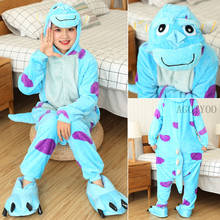 Pijama de franela de unicornio Sulley para mujer, ropa de dormir con diseño de gato y Tigre, disfraces de Anime, para invierno 2024 - compra barato