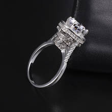 Anillos de boda de plata de ley 100% 925 para mujer, anillo de compromiso con torre de diamante de imitación 3ct, joyería de piedras preciosas 2024 - compra barato