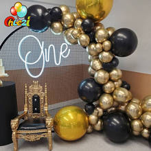 63pcs Metallic gold black latex Balloon chain set 32'' 4D gold ballon Wedding Birthday party decor Adult Kids globos baby shower 2024 - buy cheap