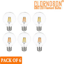 Pack of 6 Dimmable G80 Clear Golf Ball Bulbs 4W 6W 8W Led E27 E26 Vintage Retro 110V 220V LED Filament Chandelier Lighting Lamp 2024 - buy cheap