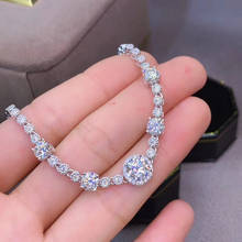 real Moissanite D VVS  Women's Bracelet 925 pure silver diamond bracelet latest style hot sale promotion 2024 - buy cheap