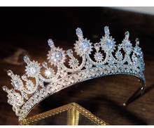 2020 europeu e americano novo casamento coroa aaa zircon noiva headdress strass liga acessórios de cabelo casamento estilo luxo 2024 - compre barato