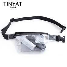 TINYAT Transparent Cosmetic Bags Ffor Women Waist Bag Fashion Women Shoulder Bags PVC Crossbody Makeup Bag Chest Bag Fanny Pack 2024 - buy cheap