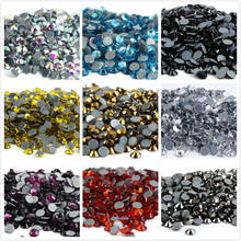 ss3,ss4,ss8,ss12,ss34 Hot fix Rhinestone Glitter Strass Flatback Glass Crystal Hotfix stones Iron on Rhinestones For Garment 2024 - купить недорого