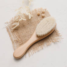 2021 New DIY Baby Wooden Brush Natural Wool Baby Wooden Brush Infant Portable Bath Brush Comb Head Massager for Kids Custom 2024 - buy cheap