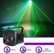 Proyector láser remoto para iluminación de escenario, luz LED RGB con 52 patrones, Control de sonido inteligente para Bar, fiesta, KTV, DJ 2024 - compra barato