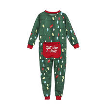 Conjunto de pijama de natal para família, macacão com manga longa estampado, roupa de dormir, para pais, filhos ou crianças 2024 - compre barato