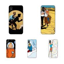 Tintin Ddark иллюстрация Луна собака для Galaxy A8 A9 Star Note 4 8 9 10 S3 S4 S5 S6 S7 S8 S9 S10 Edge Lite Plus Pro G313 2024 - купить недорого