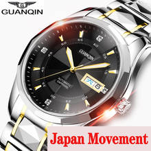GUANQIN 2019 Japan Mechanical movement Watch men Tungsten steel men watch week waterproof Automatic clock men Relogio Masculino 2024 - buy cheap