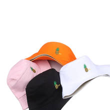 Hombres Mujeres piña cubo sombrero Hip Hop Panamá pescador sombreros algodón al aire libre verano Casual fruta bordado precioso cubo Cap 2024 - compra barato