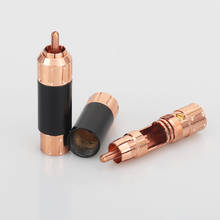 A081 Pure copper Plated RCA Audio Plug RCA Connector RCA male plug adapter Video/Audio Wire Connector Support 9mm W 2024 - buy cheap