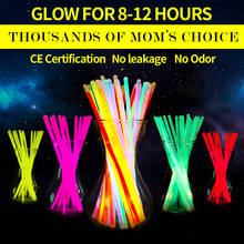 New Fashion 50 Pcs 8" Mix Glow Stick Creative Design Safe Glow Stick Light Necklace Event Festive Party Supplies Free Shipping 2024 - buy cheap