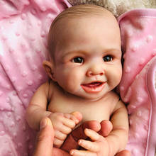 Boneco reborn bebê 55 super-simulado, de silicone, para meninas recém-nascidas, pintura incrível, brinquedo 2024 - compre barato