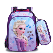 Disney-mochila escolar de princesa para niños y niñas, morral ortopédico con dibujos de unicornios para guardería, novedad 2024 - compra barato