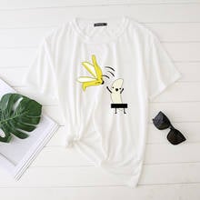 Seeyoushy Banana Disrobe Funny Design Printing Women's T-shirt Humor Joke Hipster Summer TShirt White Casual T Shirts Streetwear 2024 - buy cheap