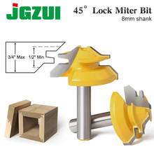 1Pc 45 Degree Lock Miter Router Bit 8Inch Shank Woodworking Tenon Milling Cutter Tool Drilling Milling For Wood Carbide Alloy 2024 - buy cheap