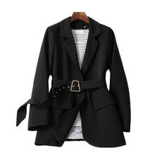 Весна-осень, модный Блейзер, Женское пальто, черный маленький костюм, пальто, женские костюмы 2020, топы, Женская Повседневная Свободная куртка, пальто PR094 2024 - купить недорого