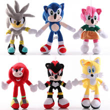 6pcs/lot 28cm Sonic Plush Anime Sonic Plush Dolls the Hedgehog Blue Sonic Plush Toys Soft Stuffed Doll Toys for Children love 2024 - buy cheap