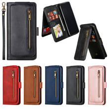 9 Card Slots Zipper Wallet Case for Redmi 7A 8 8A K20 Note 7 8 Pro Flip Leather Cover for Xiaomi Mi A3 Magnetic Case Phone Bag 2024 - buy cheap