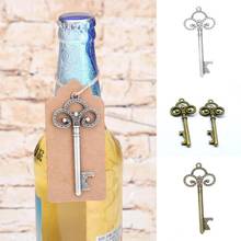 Llavero Abrebotellas con forma de llave, abridor de botellas de cerveza, aleación de Zinc, cobre, Color plateado, regalo creativo único 2024 - compra barato