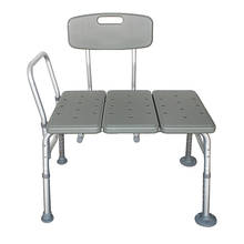 US Warehouse FCH Medical Bathroom Safety Shower Tub Aluminium Alloy Bath Chair Transfer Bench with Back & Handle 2024 - buy cheap