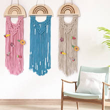 Tapiz bohemio de macramé para colgar en la pared, organizador de horquillas de tejido nórdico, decoración de pared para el hogar, envío directo #01 2024 - compra barato