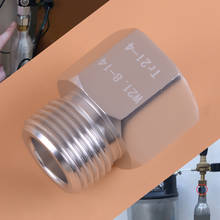 Convertidor de adaptador de aluminio para Soda Stream, tanque de cilindro de CO2 compatible con SodaStream para cerveza casera, barril de acuario 2024 - compra barato