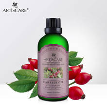 Artiscare 100% natural rosa hip base óleo 100ml óleos essenciais hidratar reparação rugas acnes cicatrizes spa portador óleo 2024 - compre barato