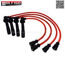 WOLFIGO Red Spark Plug Wires Set 10.2MM Silicone Fit Mitsubishi Eagle Eclipse Talon 4G61 4G64 New 2024 - buy cheap