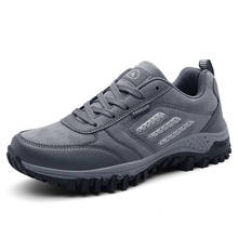 Zapatos de senderismo de cuero de gamuza para hombre, zapatillas de senderismo para exteriores, cómodas, talla grande 46 2024 - compra barato