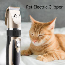 Cortadora eléctrica recargable para mascotas, conjunto de peluquería de bajo ruido, USB, afeitadora para perros, cortadora de pelo para mascotas, cortador de aseo 2024 - compra barato