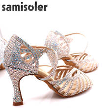 Samisoler dress shoes woman Latin Dance Shoes Women Satin Salsa Dancing Shoes For Woman Tango Jazz Ballroom dance shoes women 2024 - buy cheap