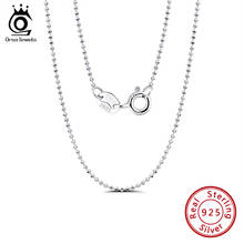 ORSA JEWELS 100% Sterling Silver Necklaces For Women Men Beads Link Chain Lobster Clasp Silver 925 Chain Jewelry Wholesale OSC24 2024 - buy cheap