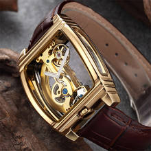 Reloj de pulsera para hombre 074, transparente, automático, mecánico, de cuero genuino, masculino 2024 - compra barato