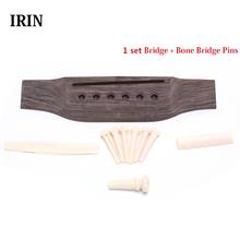 IRIN-Juego de puente de guitarra acústica + pasadores de puente de hueso/sillín/tuerca, piezas de guitarra, código de puente de guitarra 2024 - compra barato