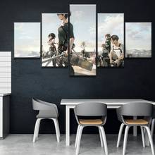 5 Piece Canvas Wall Art Prints Anime Poster Shingeki No Kyojin Modular Painting Home Modern Decor Living Room Decoration Picture 2024 - buy cheap