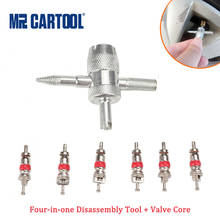 Mrcartool-ferramenta de remoção de haste de válvula de pneu 4 em 1, extrator de haste da válvula, ferramenta de reparo de pneus, kit de desmontagem, ferramenta de limpeza de pneus 2024 - compre barato