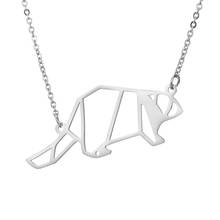 ZTT005 Best selling 2020 latest design Stainless Steel Pendant Raccoon shape cross Chain Animal fashion Necklace charm jewelry 2024 - buy cheap